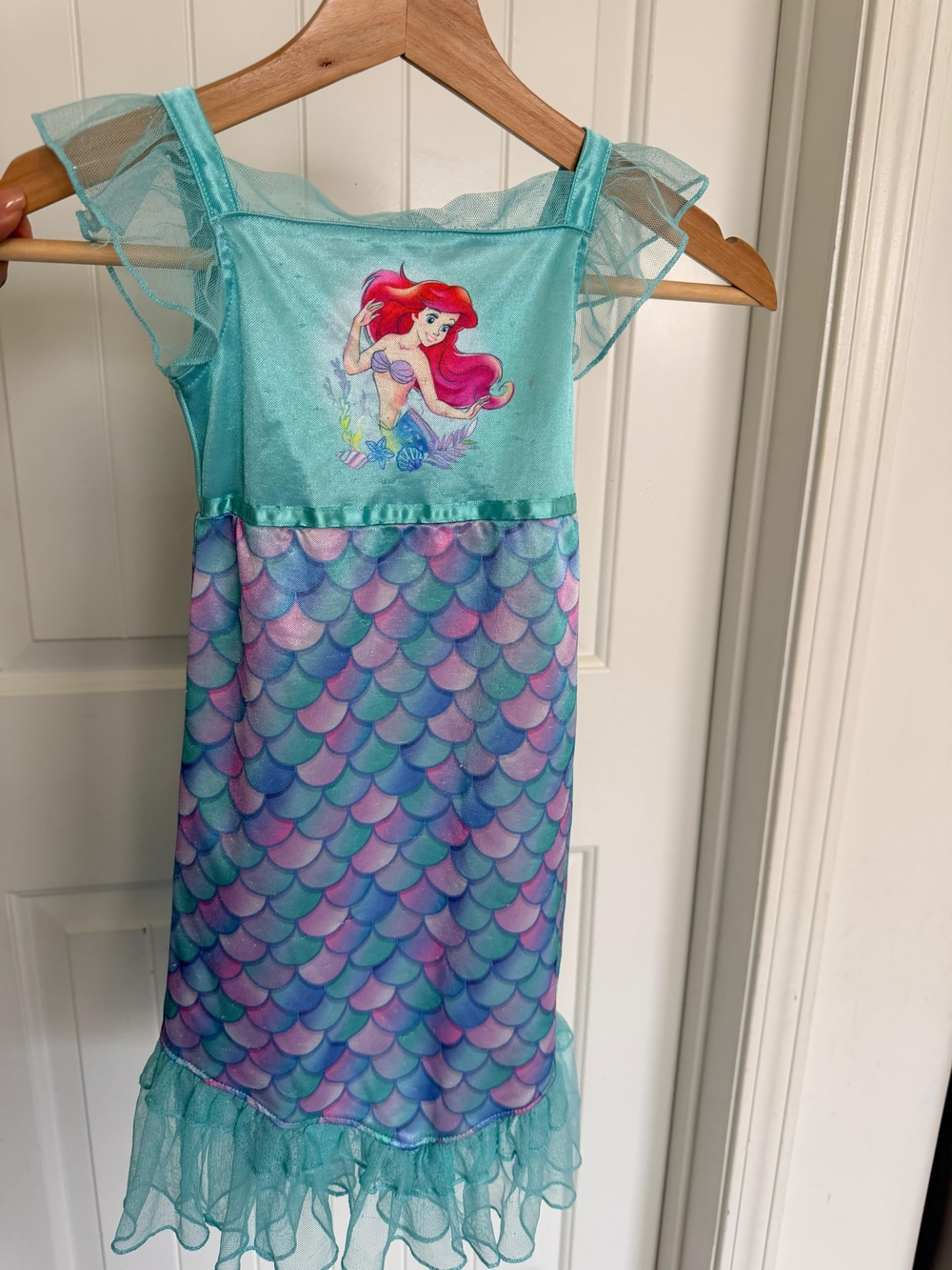 Girls Aqua Mermaid Dress with Ariel Graphic